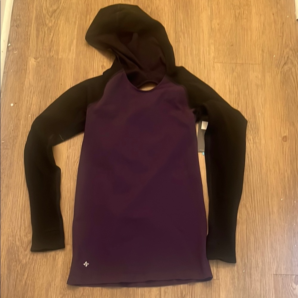 NUX Purple and Black Activewear Top
